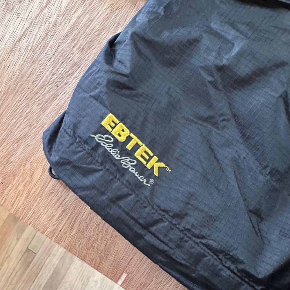 Vintage 90s EBTEK Eddie Bauer Gore-Tex Rain Jacket Black Mens M Gorpcore - Picture 5 of 10